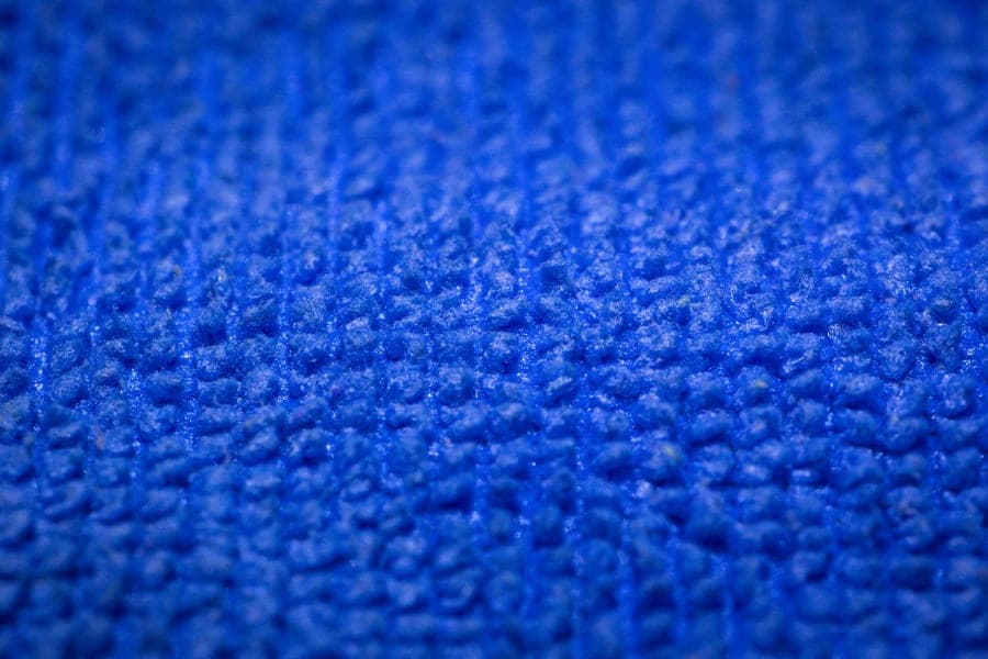 Close-up of a waffle-weave cotton bath towel